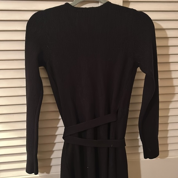 Abercrombie Black Sweater Wrap Dress Size Medium - Picture 7 of 7